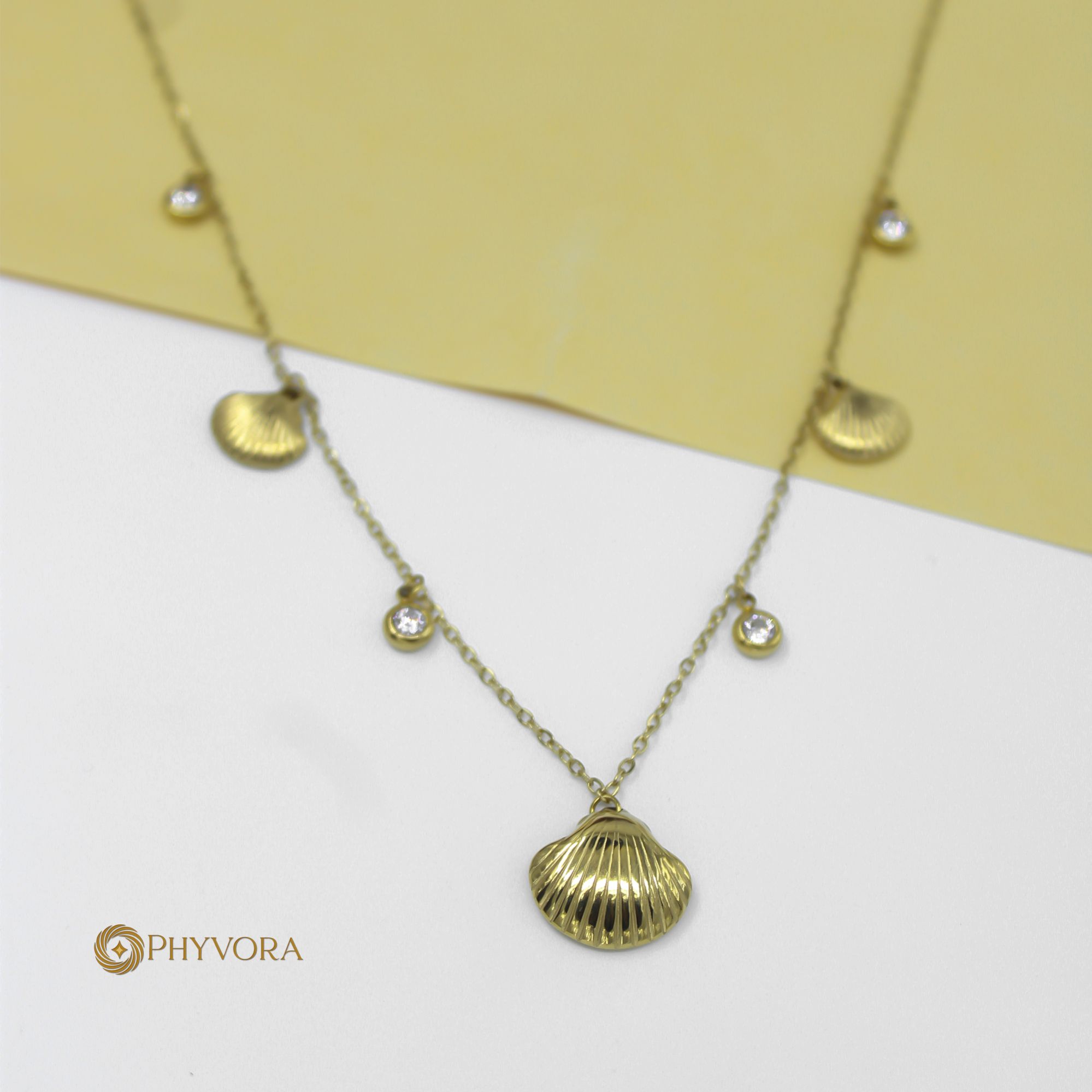 Shoreline Whisper Charm 18k Chain