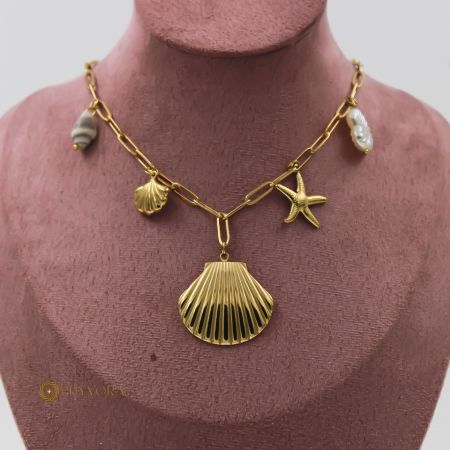 Oceane Luxe Charm 18k Necklace