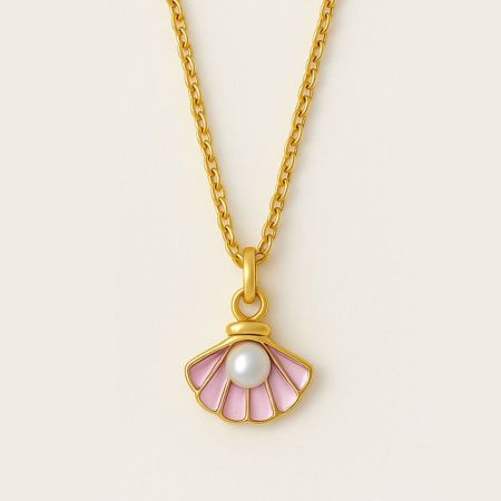 Pearl Cove - Pink Shell Pendant Necklace